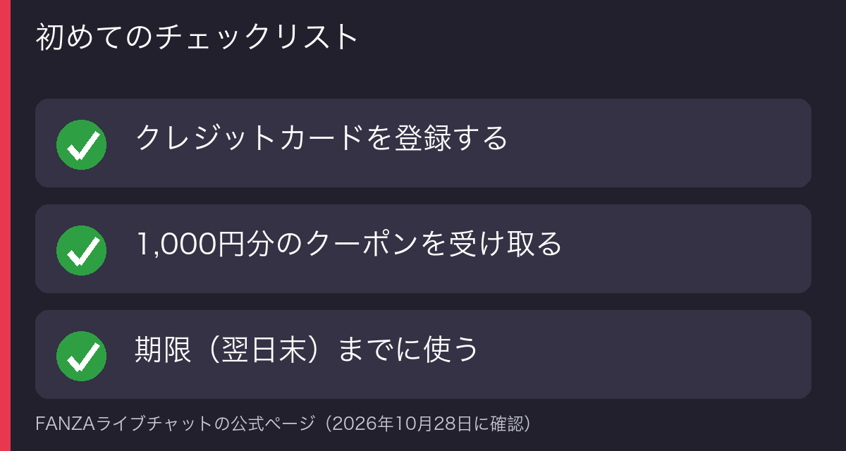 初めてのチェックリストの図